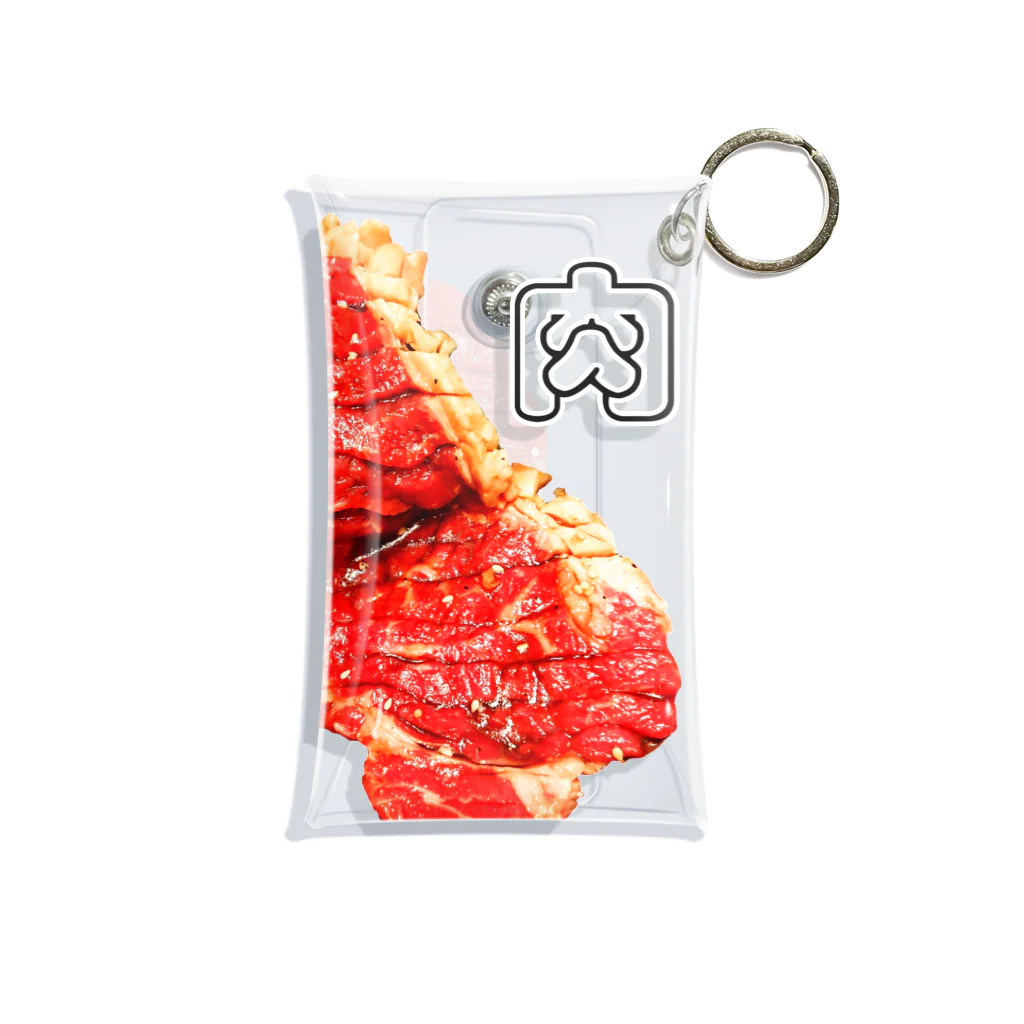 魚肉販売所の生肉肉 Mini Clear Multipurpose Case