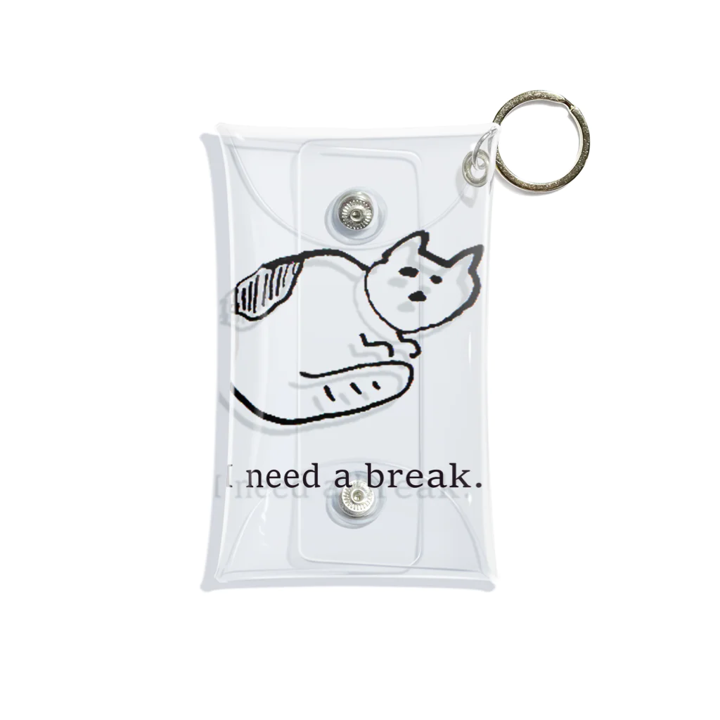 よこづな文庫のI need a break. Mini Clear Multipurpose Case