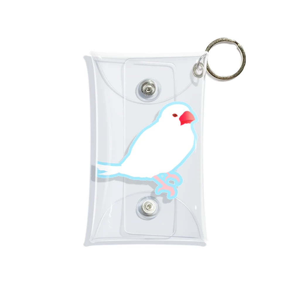 comet-yの白文鳥ワンポイント Mini Clear Multipurpose Case