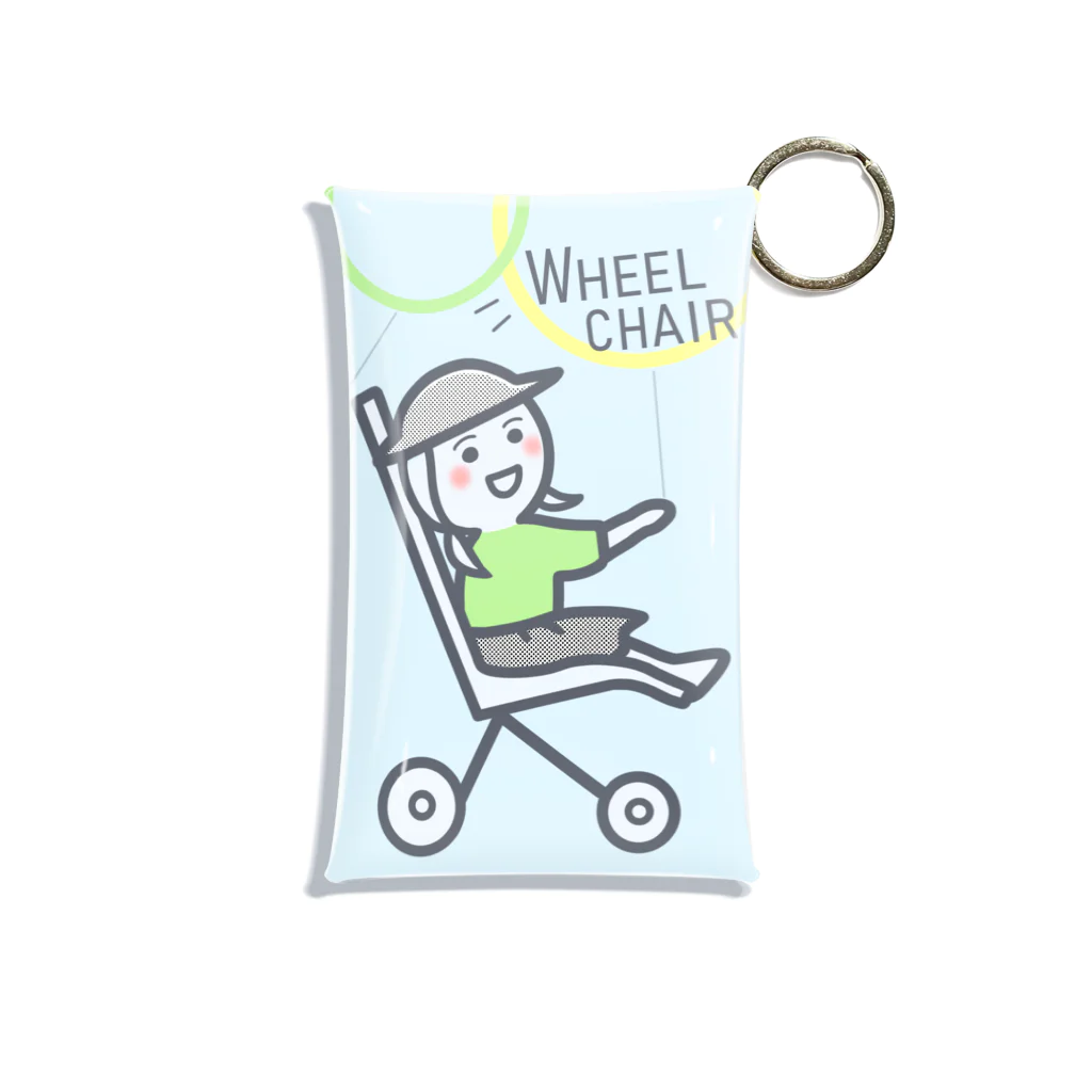 kidsnaco （きづなこ）の空をお散歩（車いす・女の子） Mini Clear Multipurpose Case