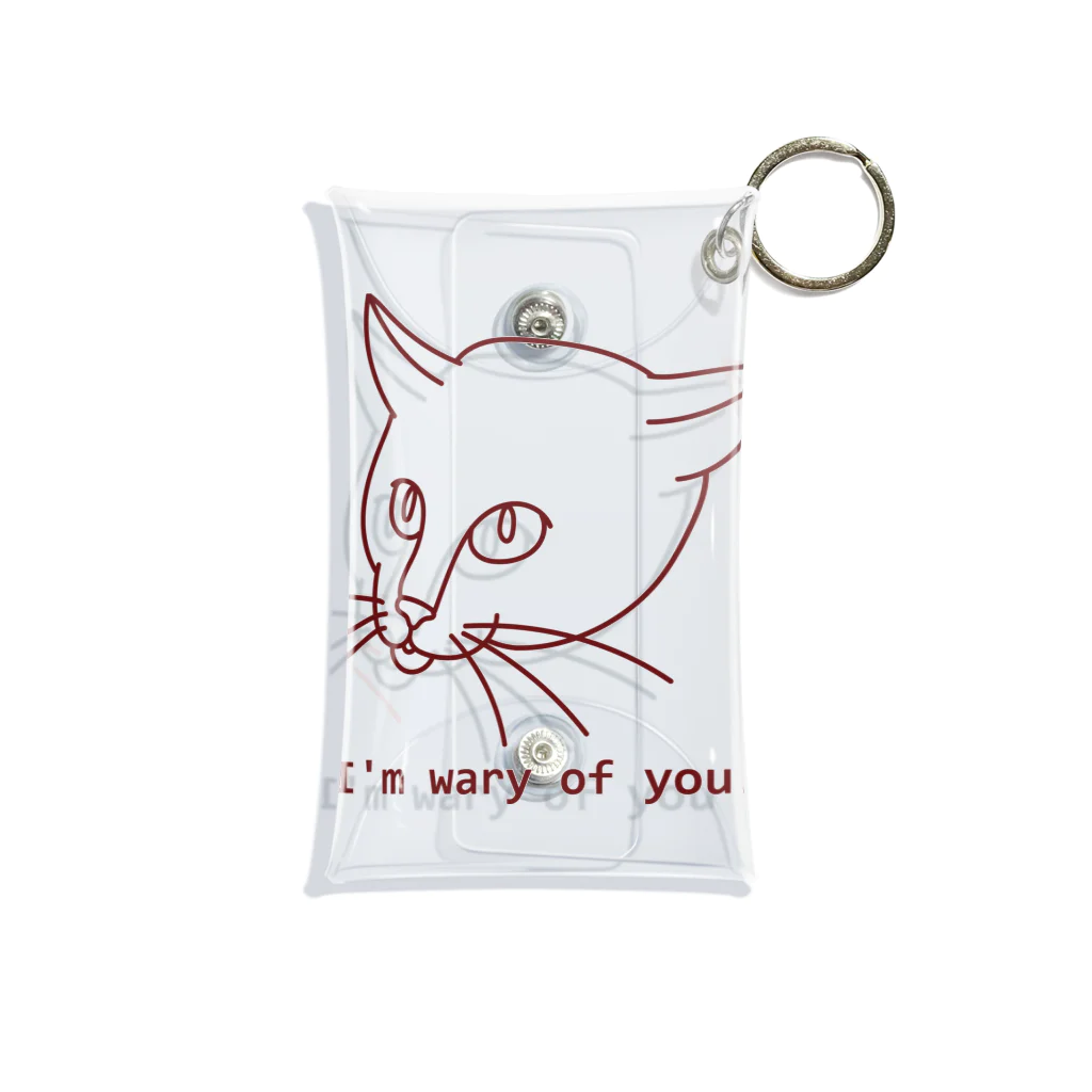 CHOTTOPOINTの警戒中の猫 Mini Clear Multipurpose Case