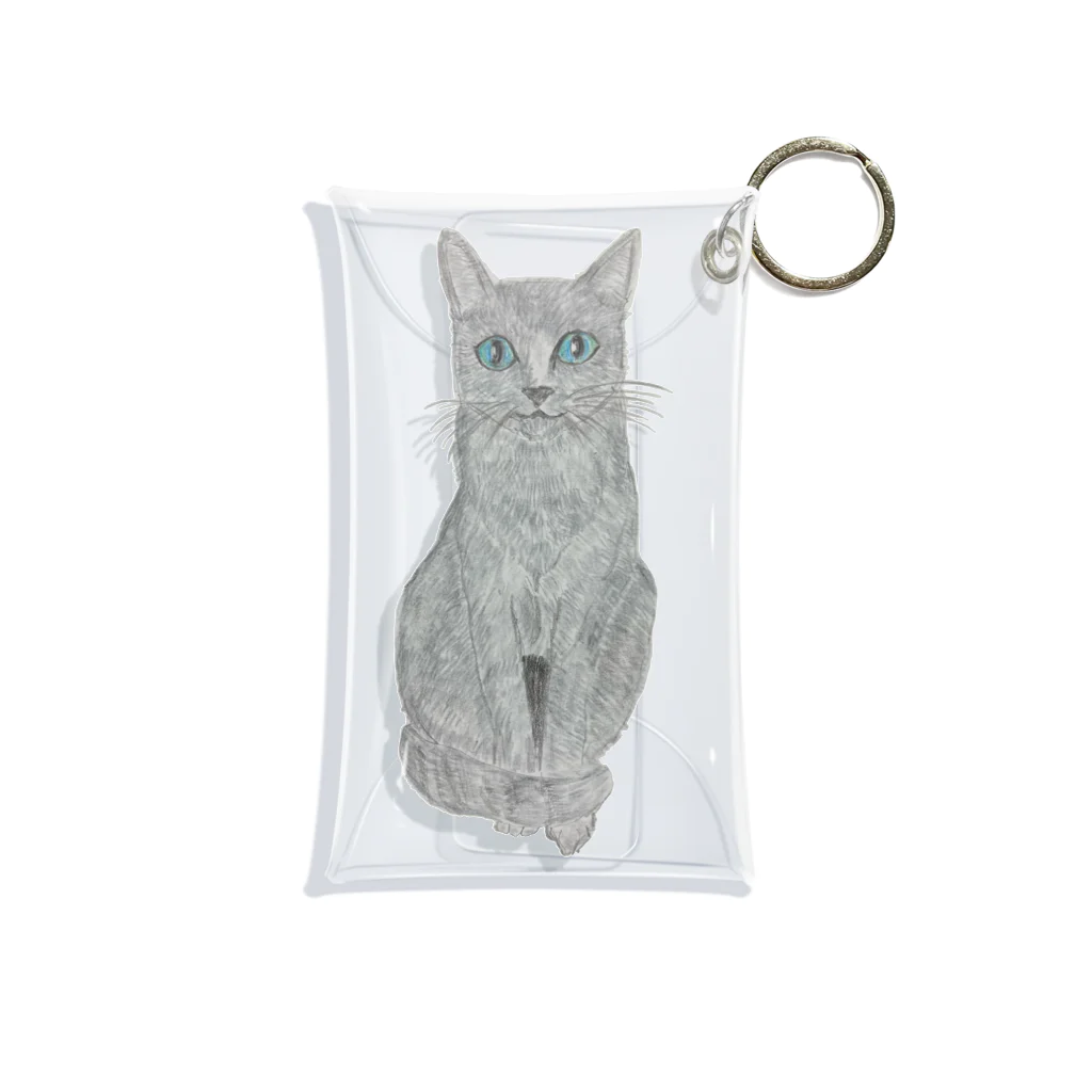 Coshi-Mild-Wildのロシアンブルーだにゃん😻 Mini Clear Multipurpose Case