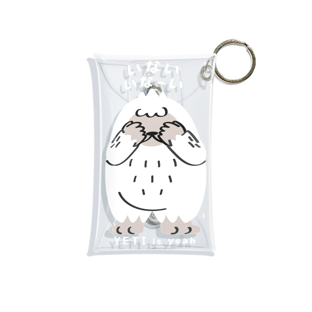 イラスト MONYAAT のYETIisyeahのいないいないばぁ Mini Clear Multipurpose Case