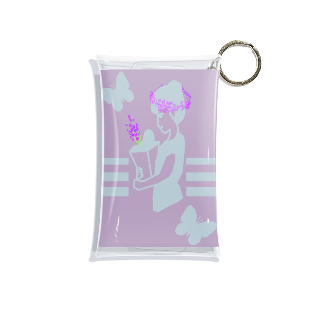 Danke Shoot Coffeeのすみれの花冠 Mini Clear Multipurpose Case