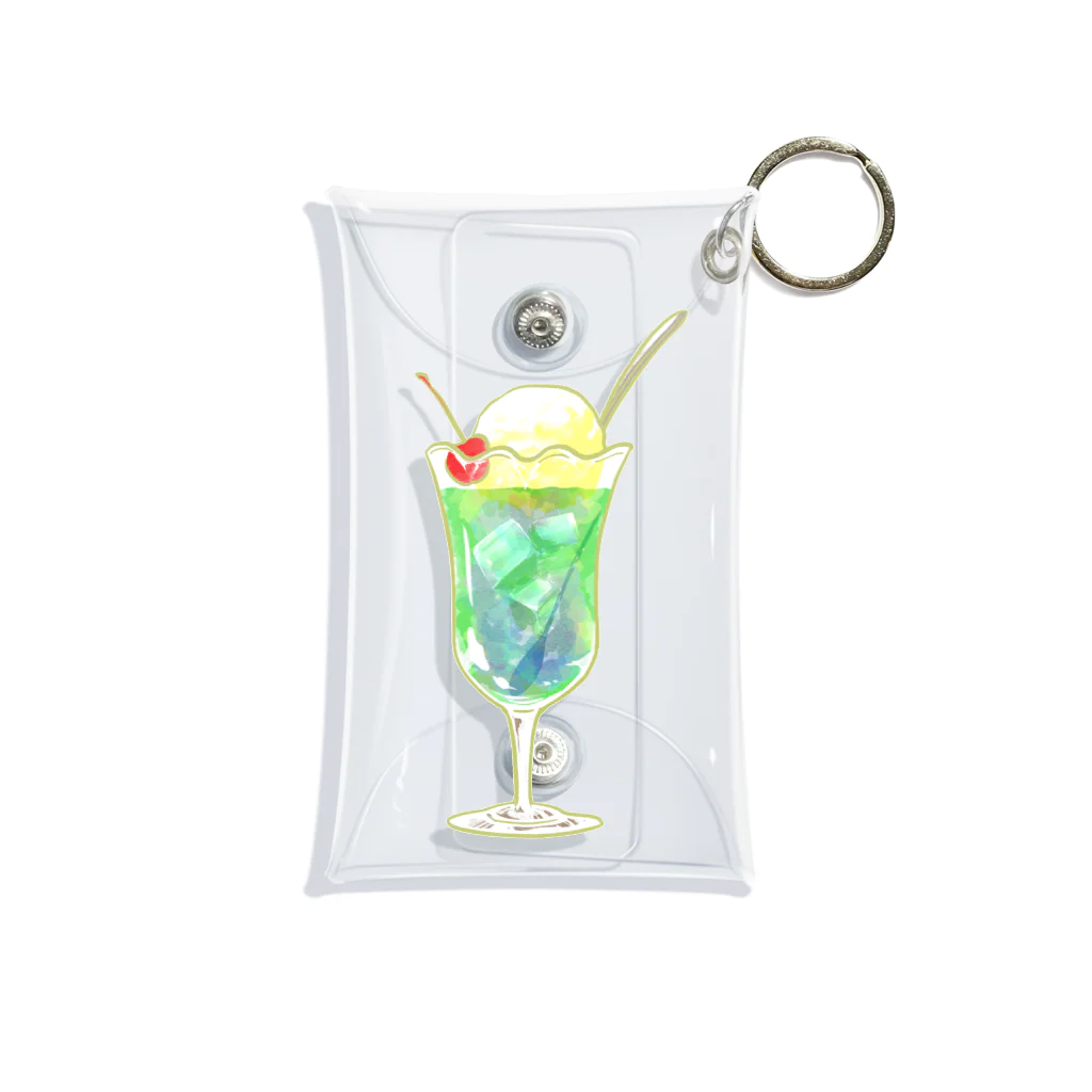 しんま みさんの虹彩クリームソーダ Mini Clear Multipurpose Case