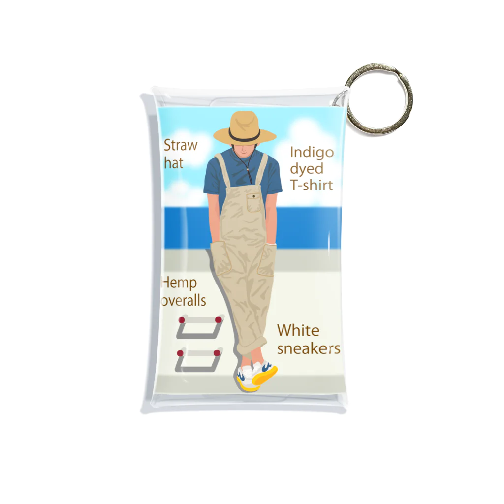 キッズモード某の海と麦わら帽の青年 Mini Clear Multipurpose Case