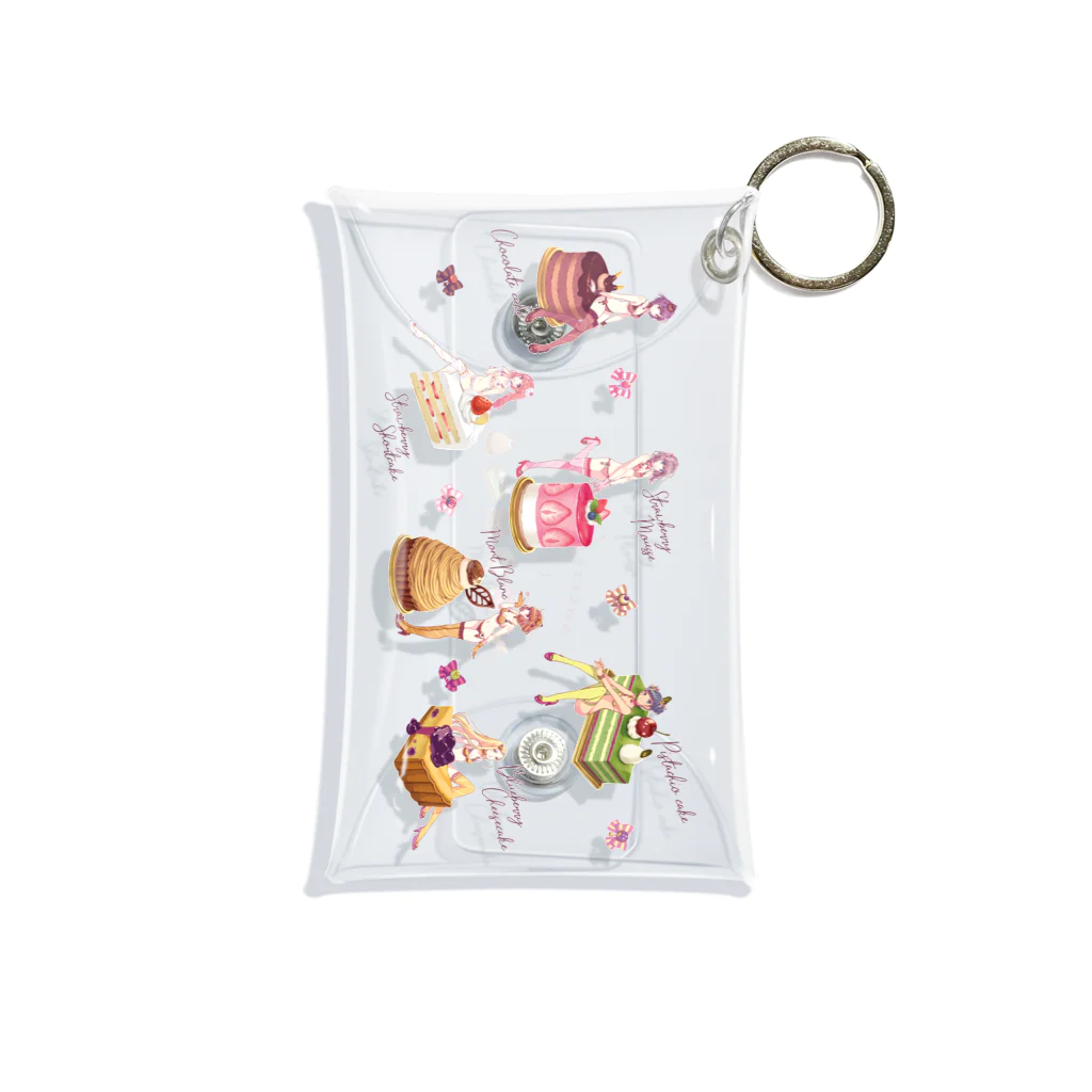 ERIMO–WORKSのSweets Lingerie mini clear multi case "SWEETS PARTY"  ミニクリアマルチケース