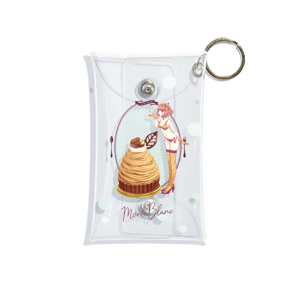 ERIMO–WORKSのSweets Lingerie mini clear multi case "Mont Blanc" ミニクリアマルチケース