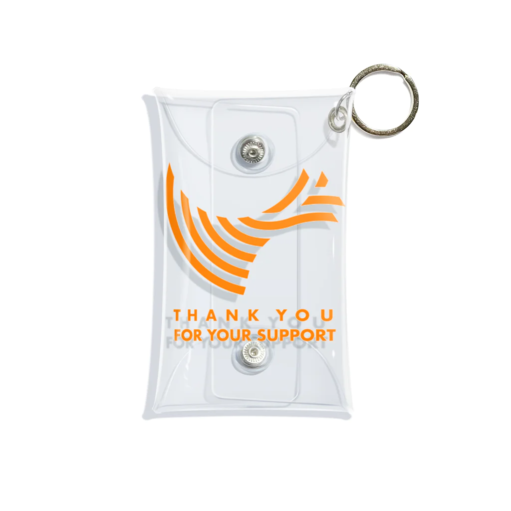 OHINERI SHOPのTHANK YOU FOR YOUR SUPPORT / ORANGE Mini Clear Multipurpose Case