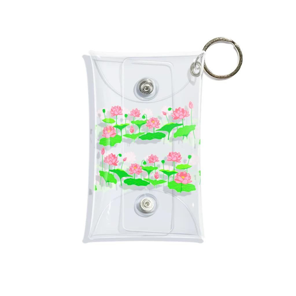 yumyamのここが蓮池になるイラスト(小さい柄) Mini Clear Multipurpose Case