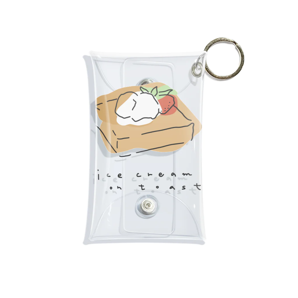 m__plantのice cream on toast Mini Clear Multipurpose Case