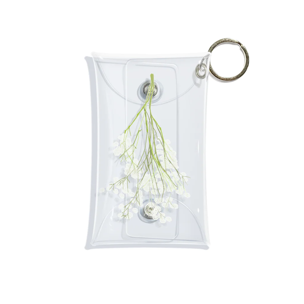 emi flowerのかすみ草をそばに Mini Clear Multipurpose Case