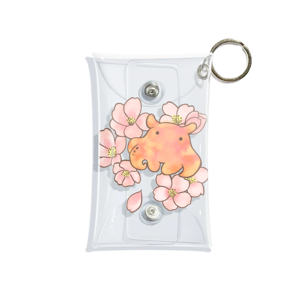 Cagelam(かげらむ)のメンダコさんと桜。 Mini Clear Multipurpose Case