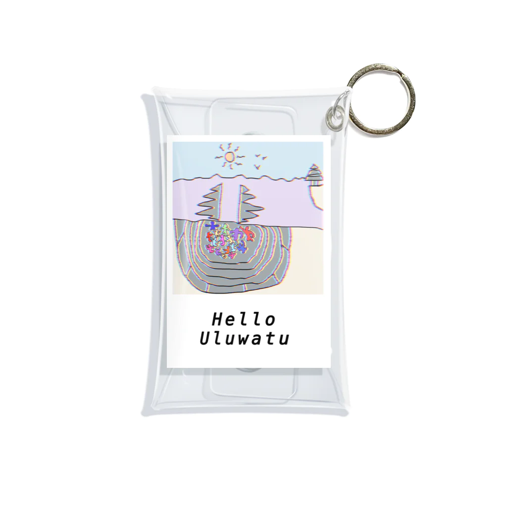 バリ島旅行のみかたストアの「Helloウルワツ」クリアケース 미니 투명 동전 지갑