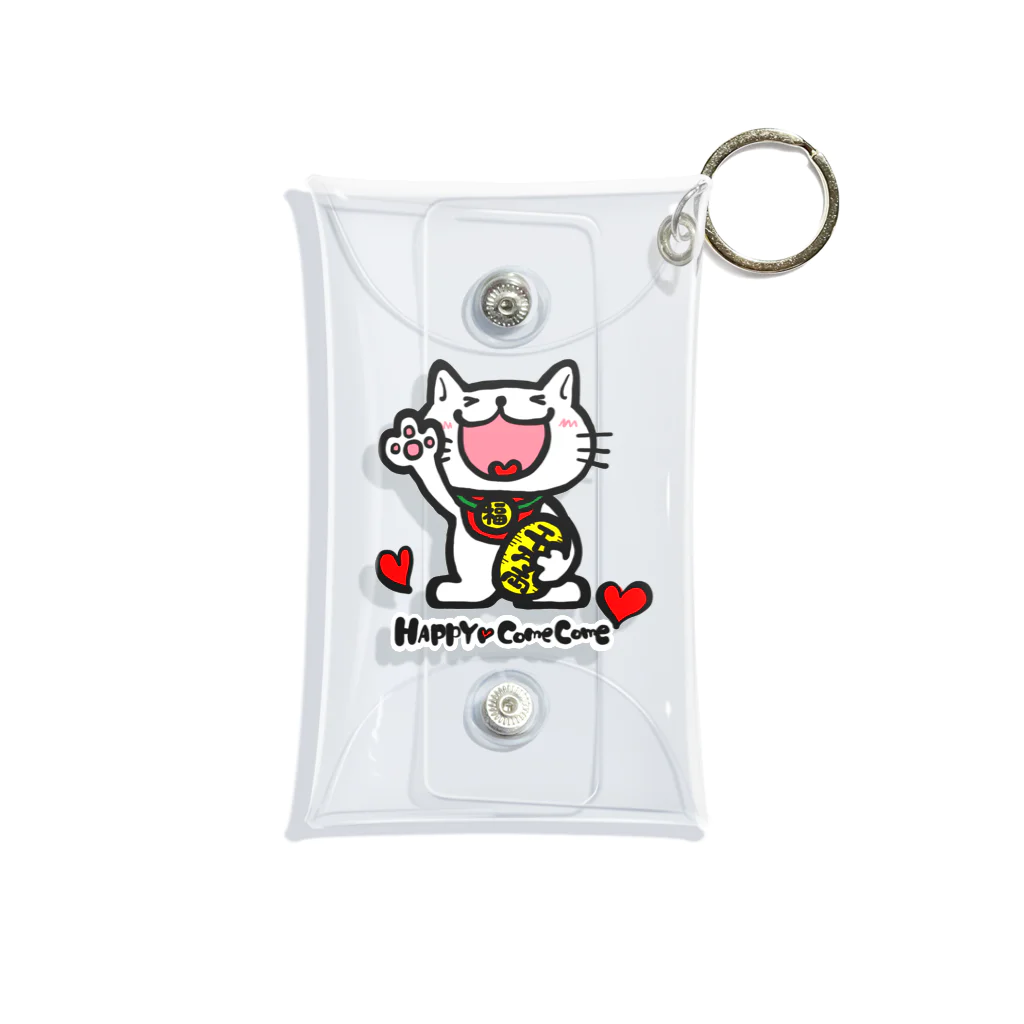 ❤Loveちゃんshop❤の/ HAPPYにゃんこ Mini Clear Multipurpose Case