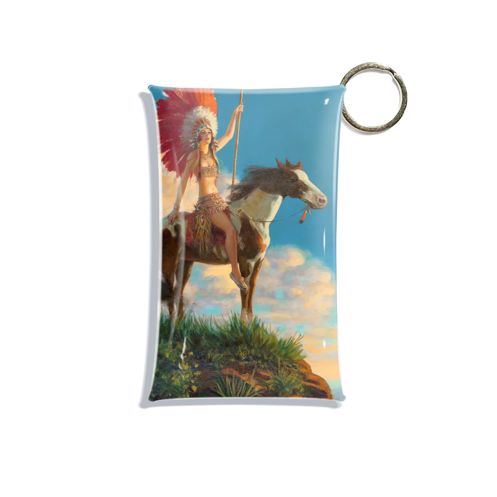 世界の絵画アートグッズのエドワード・メイソン・エグルストン《赤い羽根》 Mini Clear Multipurpose Case