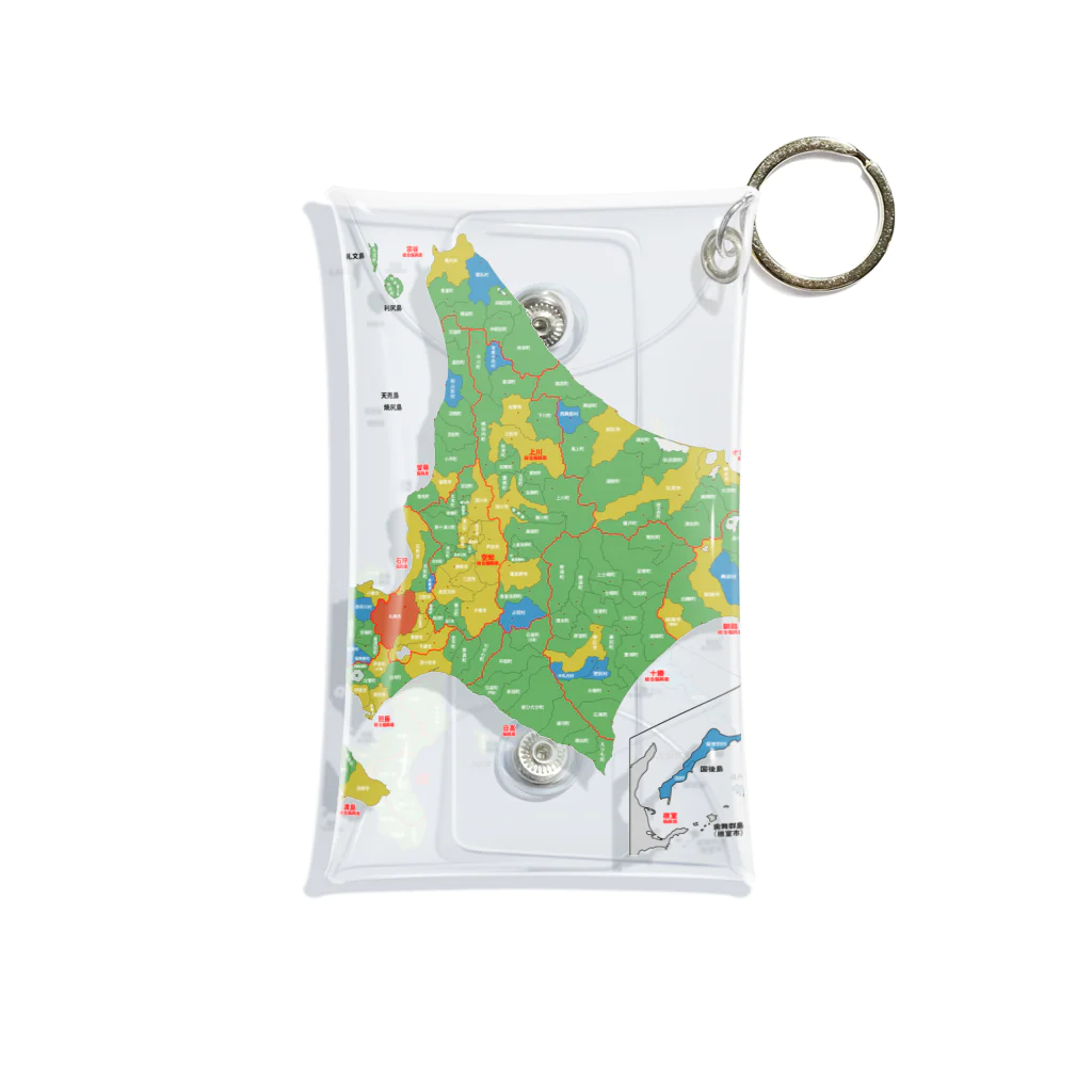 北海道ファンマガジン編集部の北海道179市町村地図 Mini Clear Multipurpose Case