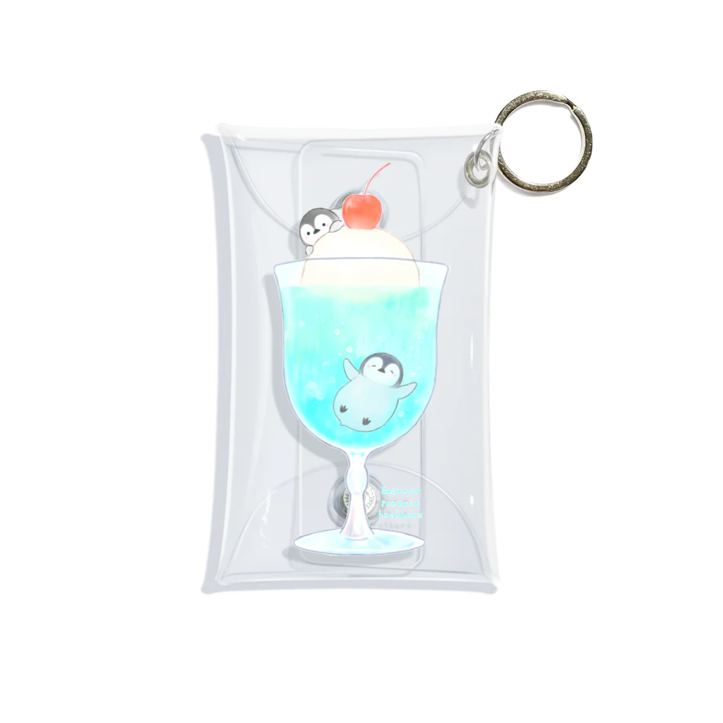 おがわゆきこのクリームソーダとペンギン（ロゴ入り） Mini Clear Multipurpose Case