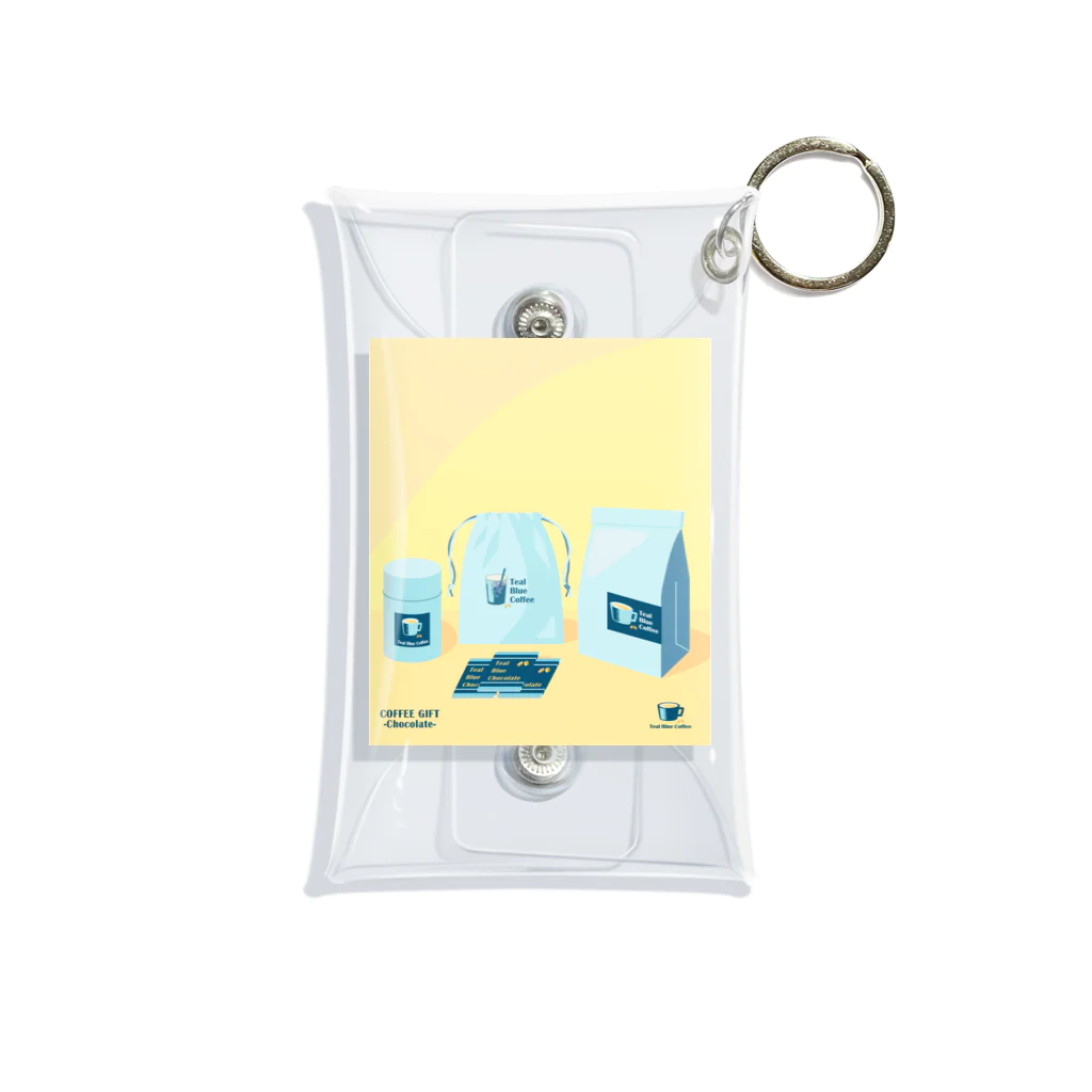 Teal Blue CoffeeのCOFFEE GIFT -Chocolate- YELLOW Ver. Mini Clear Multipurpose Case