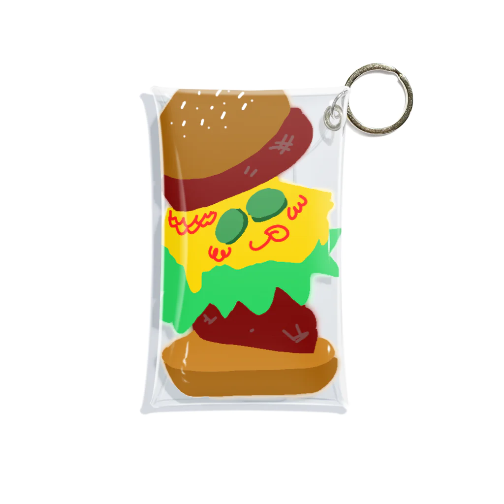 LOVEanimalのバーガーくん ミニクリアマルチケース