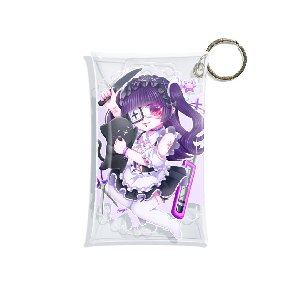 来世の林檎しゃん のSuicide Maid ミニキャラ紫色💜 Mini Clear Multipurpose Case