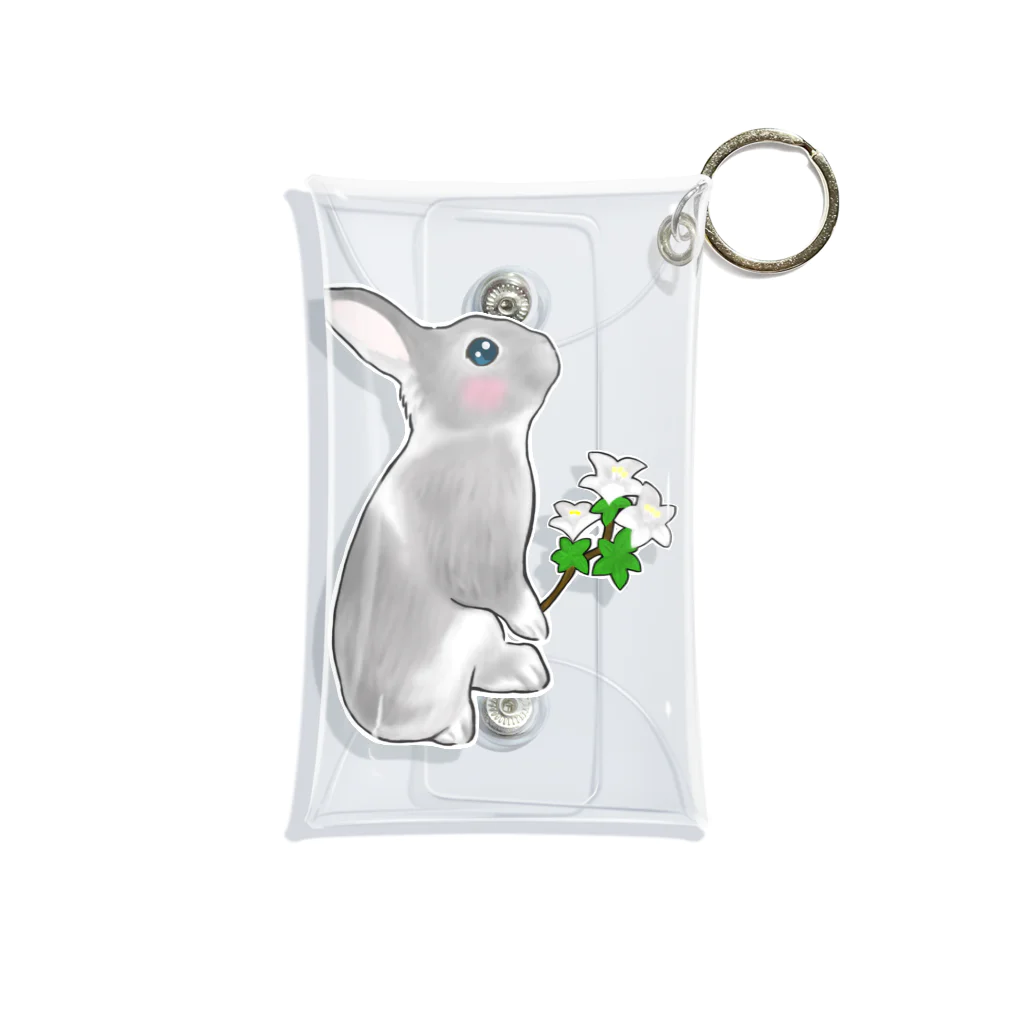 Mock’n Rollのうさぎのモックその3 純白の花を君に Mini Clear Multipurpose Case