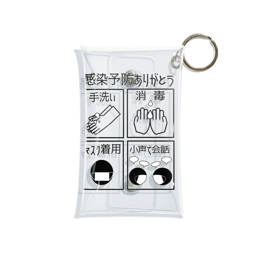 Goro-Chanの感染対策　感染予防よびかけ　 Mini Clear Multipurpose Case