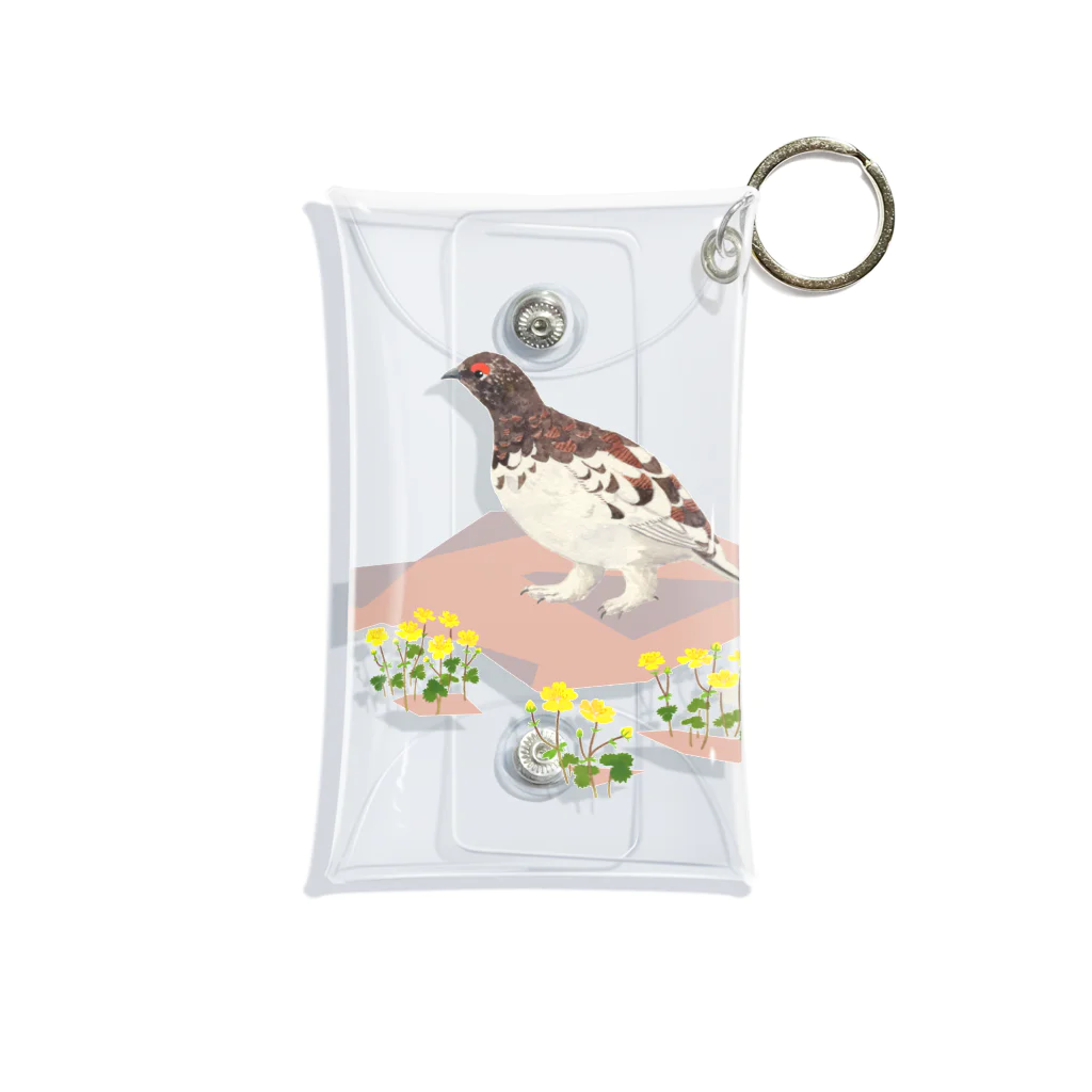 piro piro piccoloのライチョウとミヤマキンバイ Mini Clear Multipurpose Case