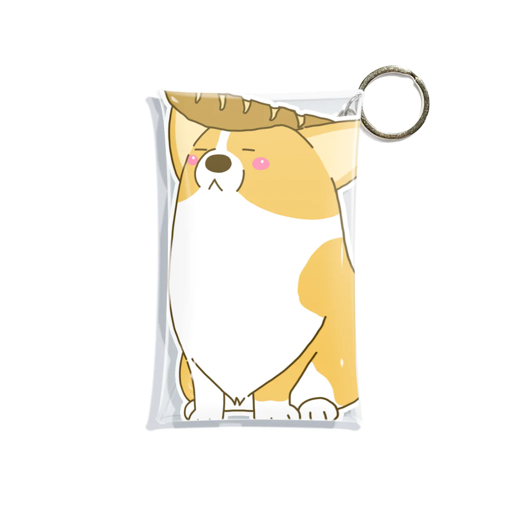 5corgisのフランスパンでリーゼントごっこをするコーギー Mini Clear Multipurpose Case