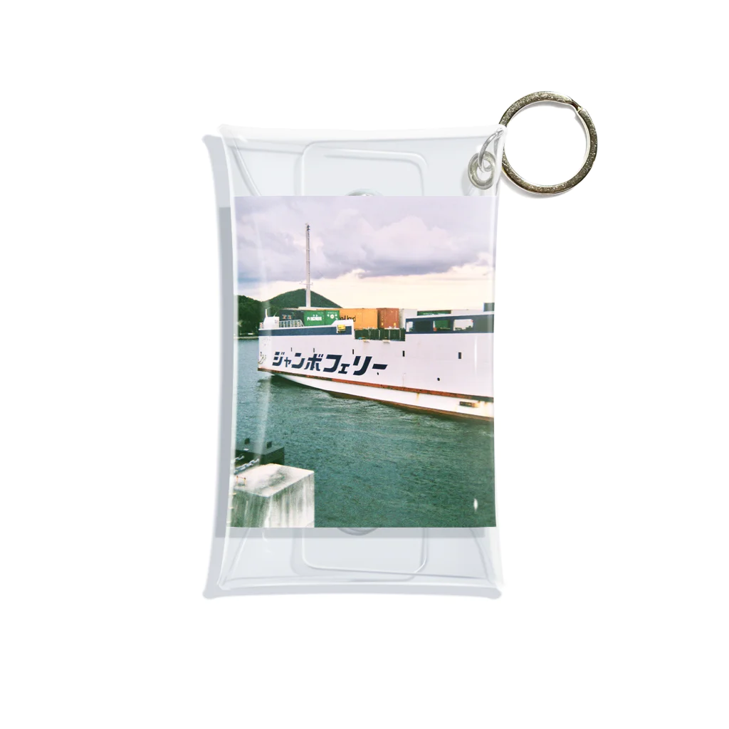 喫茶室ミントグリーンの大きい船 Mini Clear Multipurpose Case