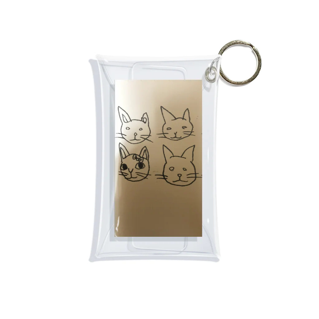 涼の居場所のやる気ないガッツ猫 Mini Clear Multipurpose Case