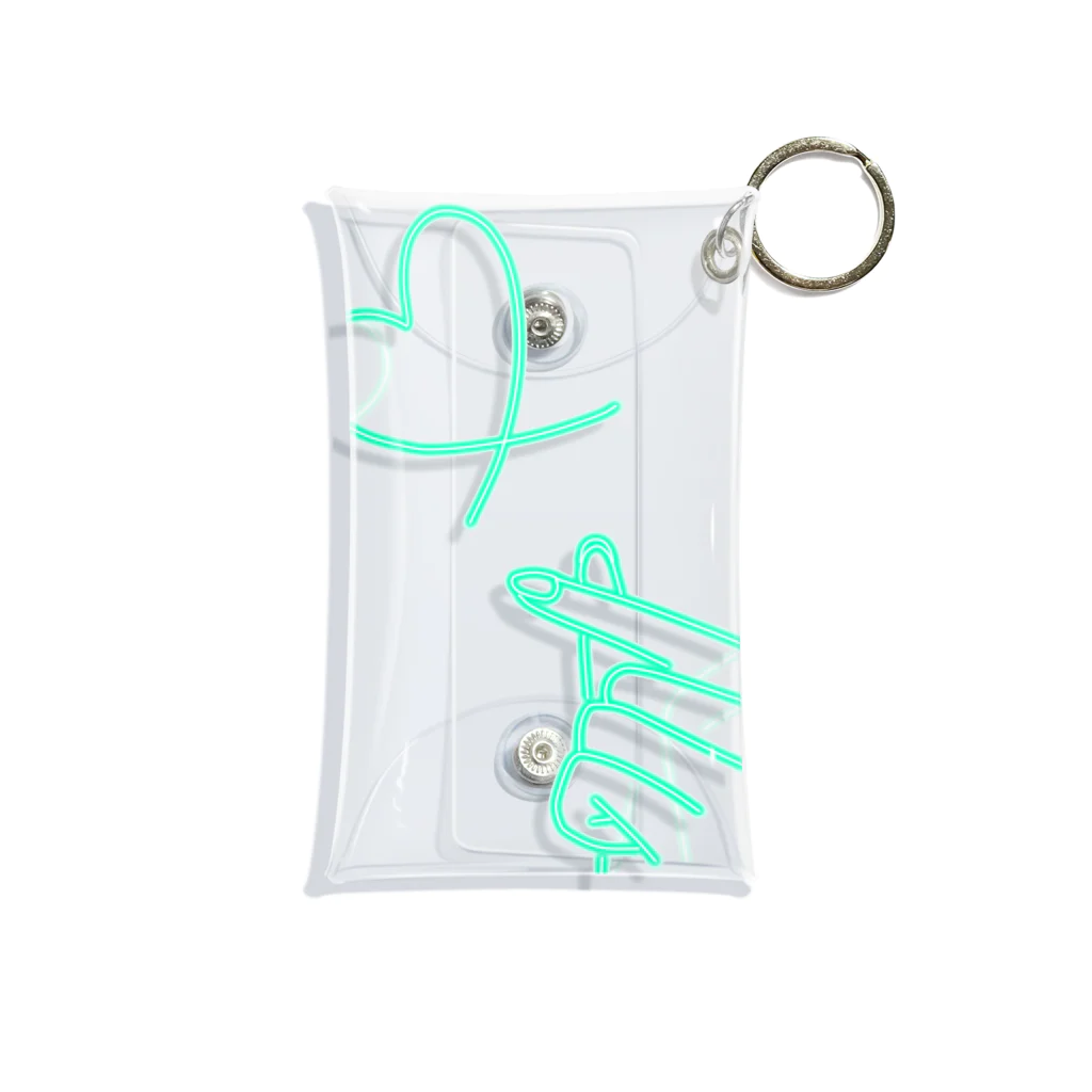 らくがきクオリティのmint green lover Mini Clear Multipurpose Case