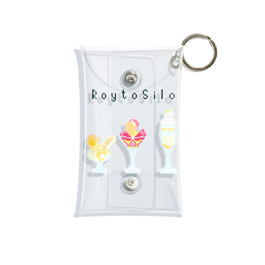 RoytoSilo🐧歌舞伎町 夜パフェ屋のロイトシロドットパフェ。 미니 투명 동전 지갑