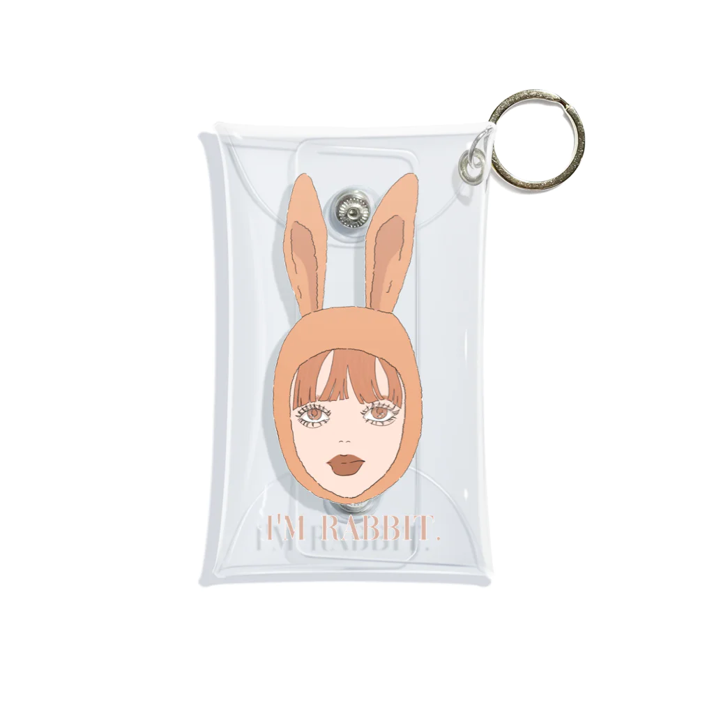 hyu-ge（イラスト）のうさぎちゃん Mini Clear Multipurpose Case