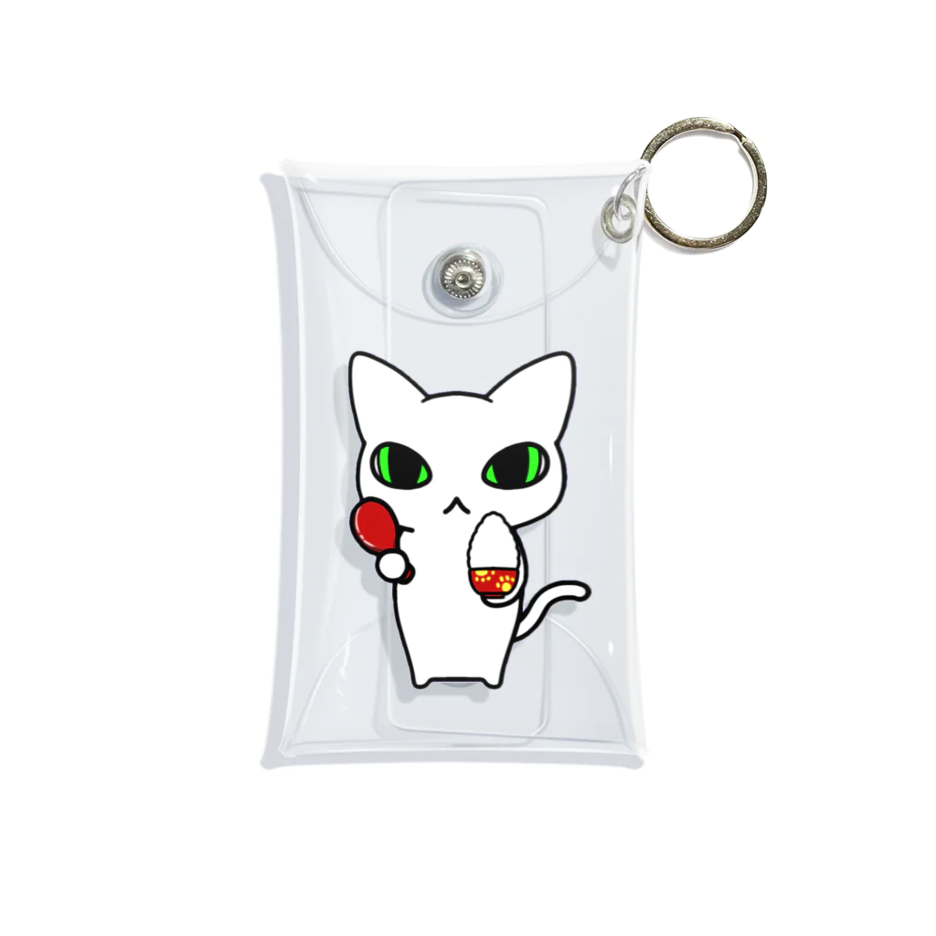 はるかのしれねこ。「ごはん。」 Mini Clear Multipurpose Case