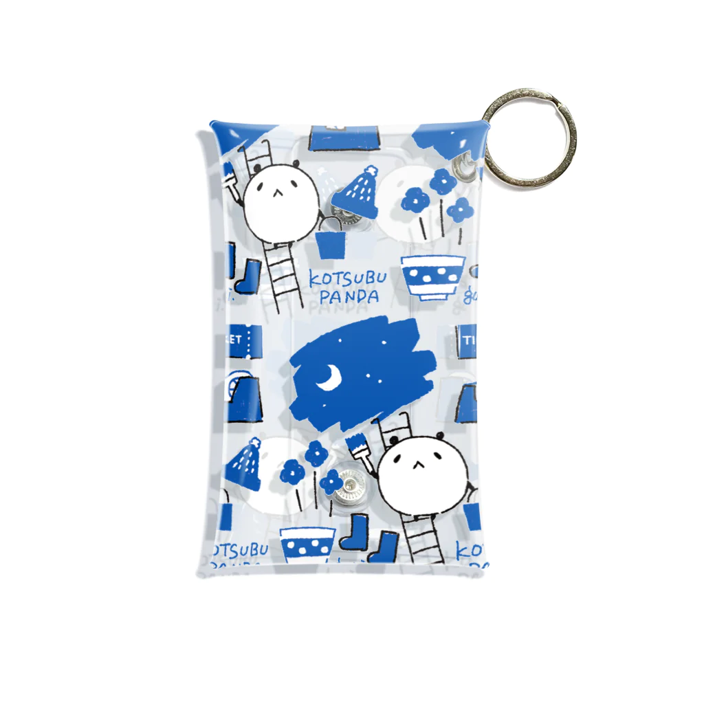 小粒パンダのおみせの小粒パンダBLUE Mini Clear Multipurpose Case