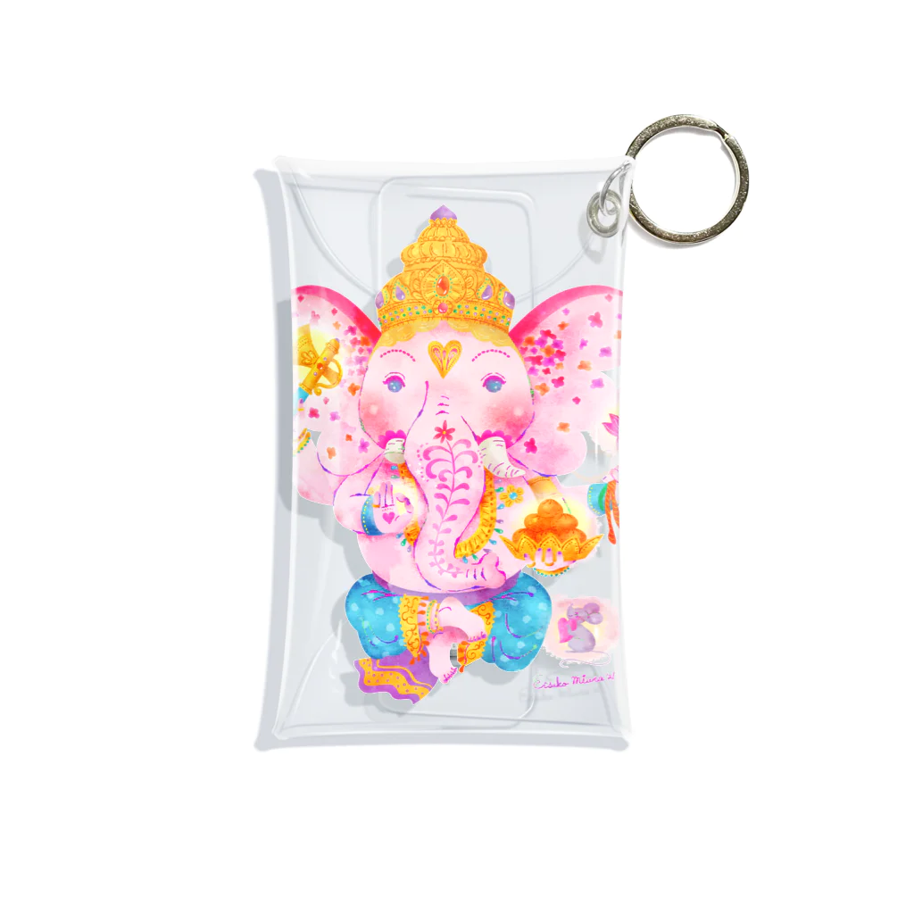 ミウラエツコのHAPPY PINK GANESH Mini Clear Multipurpose Case