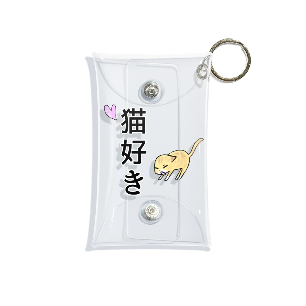 さことこ『カワウソのうに』の猫好き(あくびver.) Mini Clear Multipurpose Case