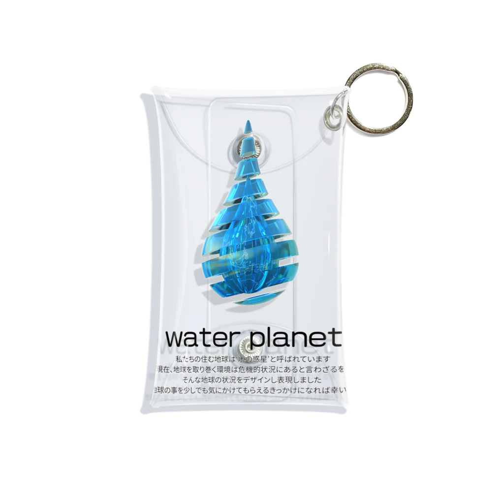 ナグラクラブ デザインのwater planet ミニクリアマルチケース