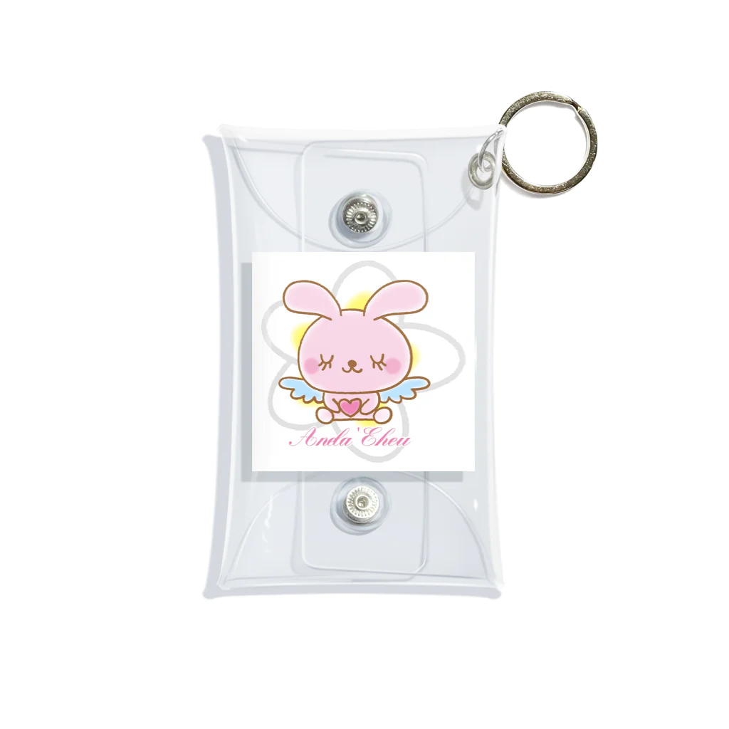 Anela’Eheuの天使のうさぎハピバニちゃん Mini Clear Multipurpose Case