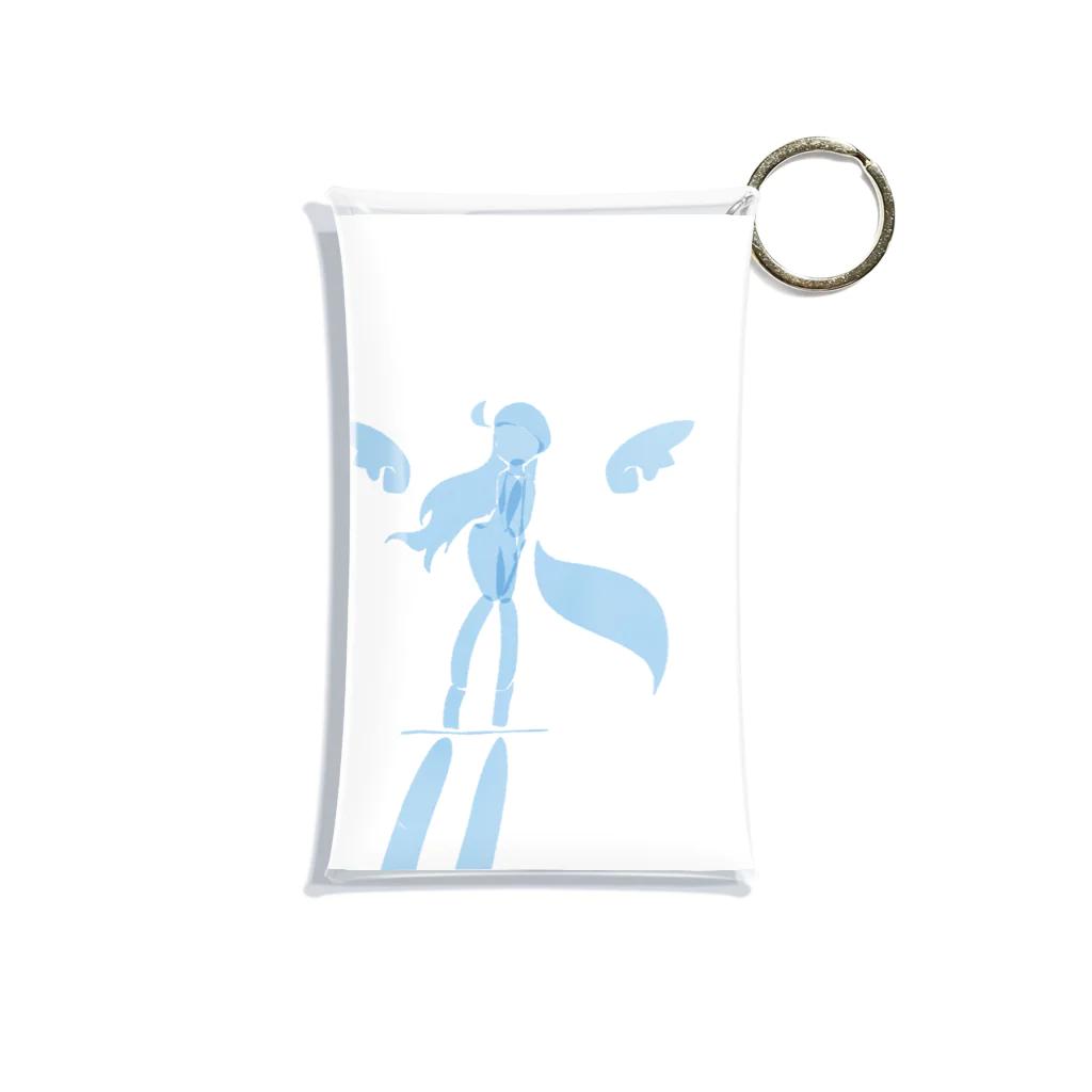 wacaocacaoのShe is a BLUE GIRL Mini Clear Multipurpose Case