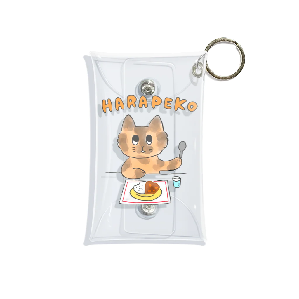 GURINERO STOREのHARAPEKO さびねこちゃん Mini Clear Multipurpose Case