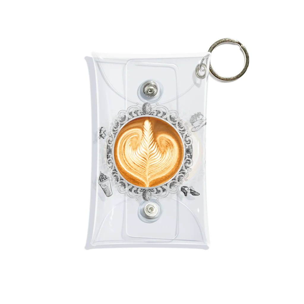 Prism coffee beanの【Lady's sweet coffee】ラテアート エレガンスリーフ  / With accessories ～2杯目～ Mini Clear Multipurpose Case