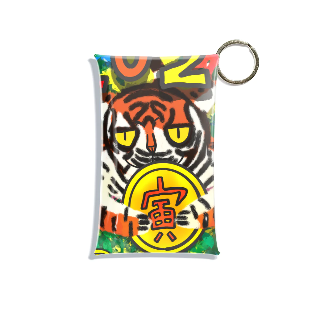 AkironBoy's_Shopの2022年干支の【🐯年】:🐯が金貨を与えてくれるラッキーな年。 Mini Clear Multipurpose Case