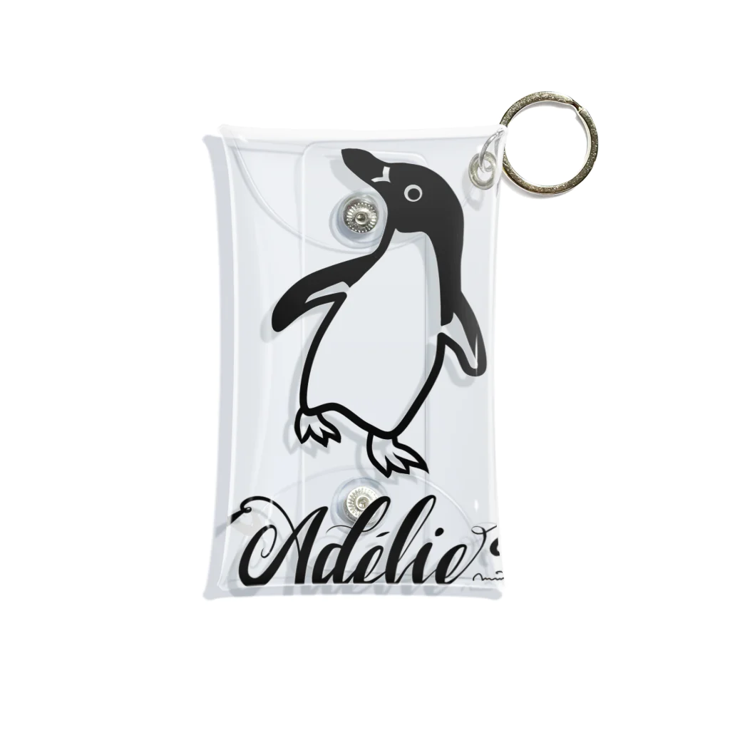 みみはんこ/消しゴムはんこのAdélie Penguin (+logo A) Mini Clear Multipurpose Case