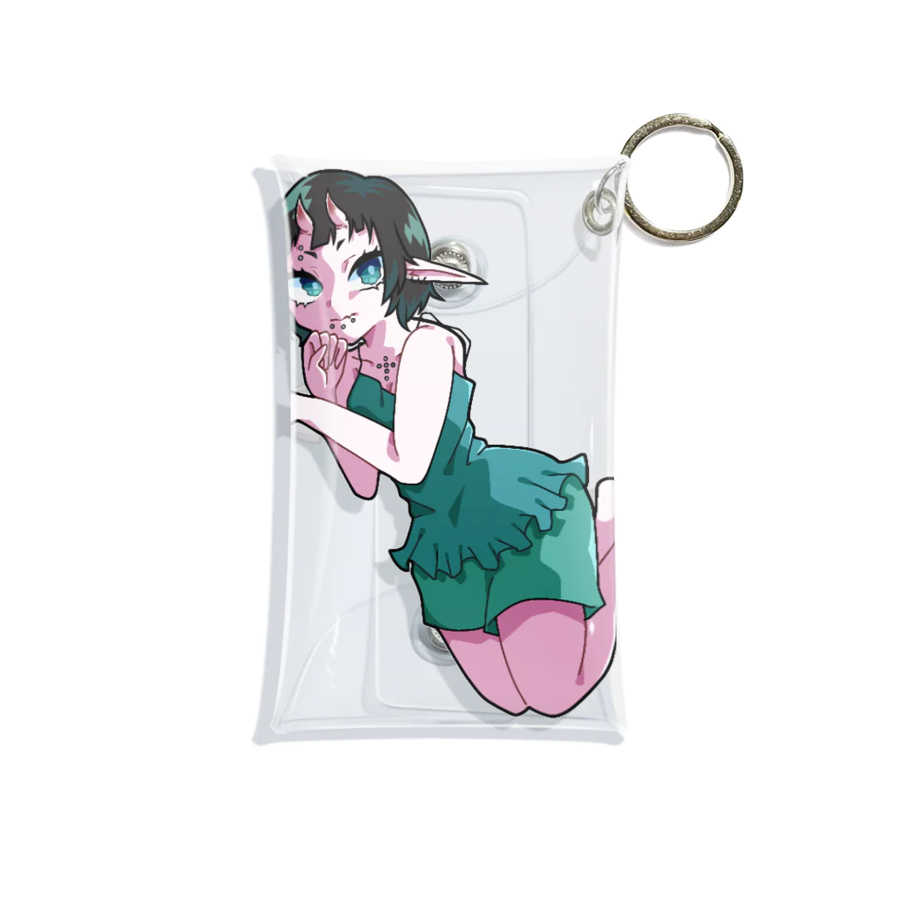 百目鬼のピアスバチバチ鬼娘 Mini Clear Multipurpose Case