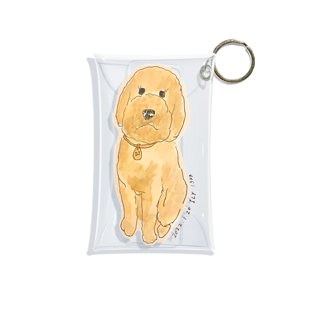 hawkのstandard poodle 『ily』 Mini Clear Multipurpose Case