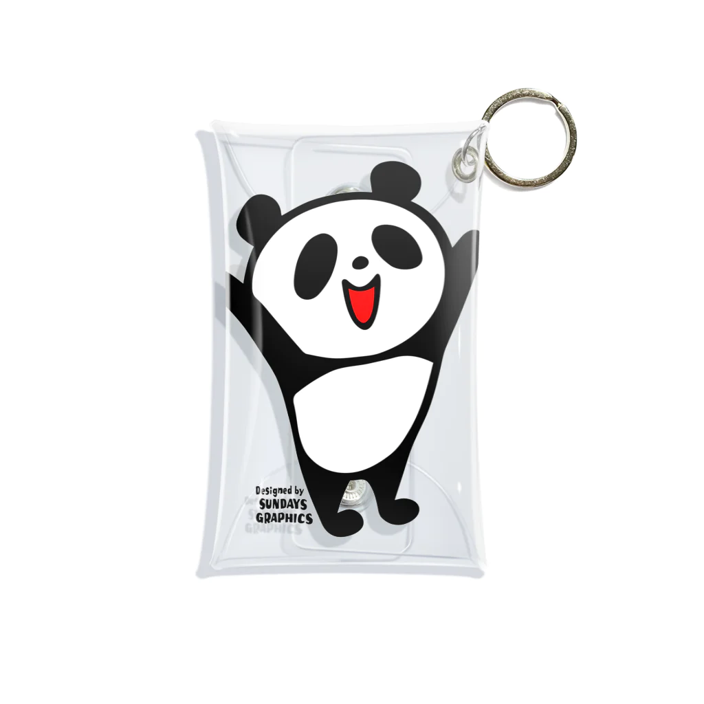 SUNDAYS GRAPHICSのパンダさん Mini Clear Multipurpose Case