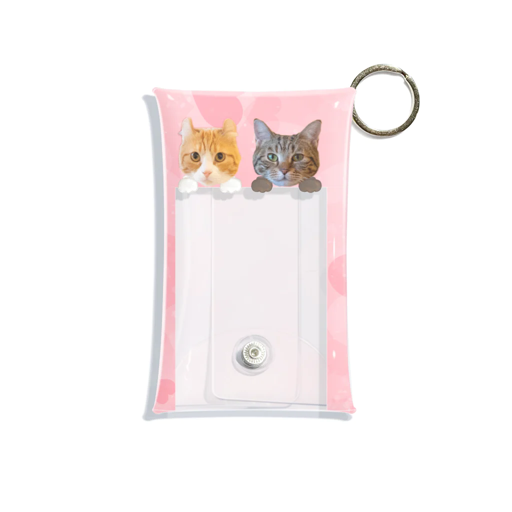 猫カフェにあにゃあグッズショップのみたらしちゃんわさびちゃんコンビのチェキケース Mini Clear Multipurpose Case