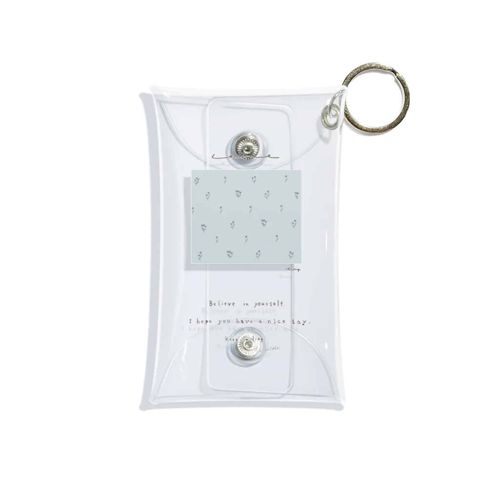 rilybiiのflower pattern* Message Mini Clear Multipurpose Case